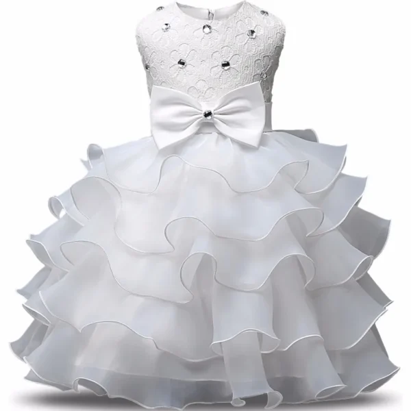 0-8 Yrs Flower Girls Dress Wedding Birthday Dress First Communion Dresses for Girls Baby Girl Baptism Dress Tutu Party Vestidos - Image 2