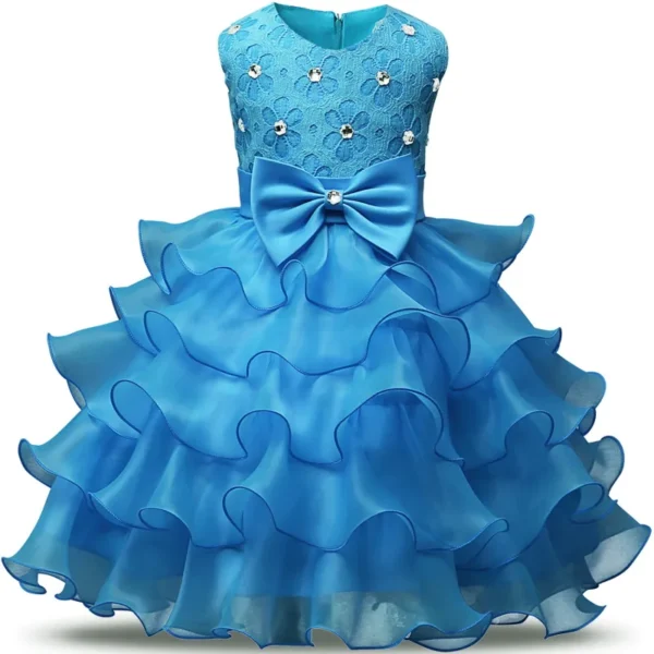 0-8 Yrs Flower Girls Dress Wedding Birthday Dress First Communion Dresses for Girls Baby Girl Baptism Dress Tutu Party Vestidos - Image 6