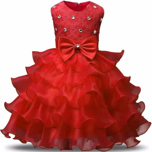 0-8 Yrs Flower Girls Dress Wedding Birthday Dress First Communion Dresses for Girls Baby Girl Baptism Dress Tutu Party Vestidos - Image 4