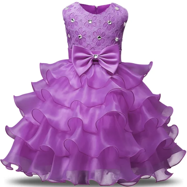 0-8 Yrs Flower Girls Dress Wedding Birthday Dress First Communion Dresses for Girls Baby Girl Baptism Dress Tutu Party Vestidos - Image 5