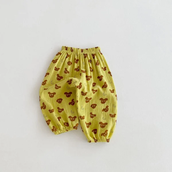 2024 New Summer Clothing Cartoon Pattern Fashion Loose Children's Trousers Boys And Girls Clothes Thin Kids Anti-mosquito Pants - Image 3