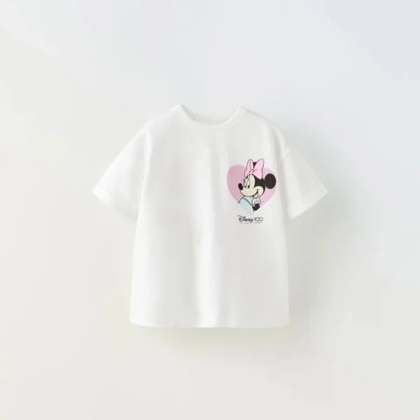 Disney Girls Tees Summer Wear Cute Round Neck Base Shirt Casual Loose Simple Versatile T-shirt Child New Cute Short-sleeved Tops - Image 3