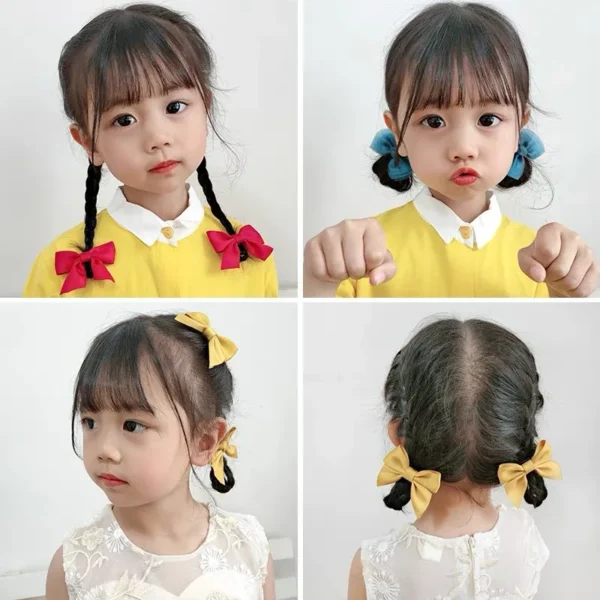 2PCS New Cute Bow Headgear Sweet Little Girl Hair Accessories Summer Girls Net Red Clips Baby Hairpins Children Hair Clips Gifts - Image 4