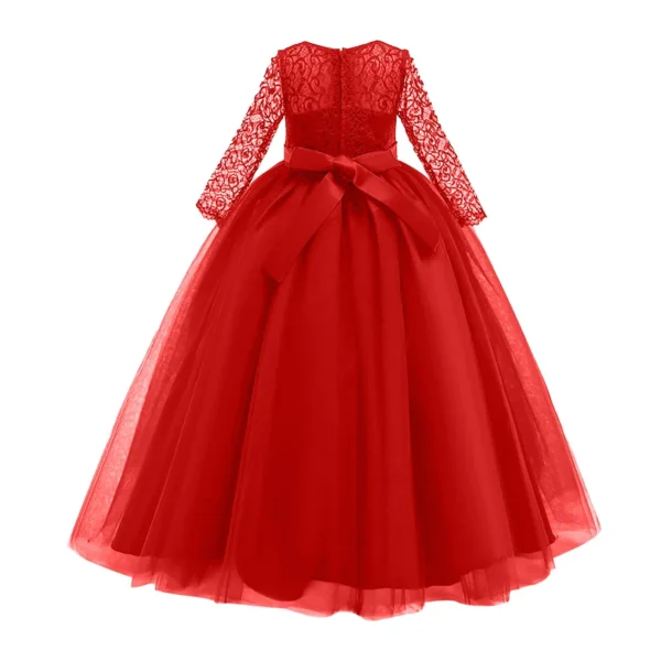 Flower for Flower Girl Girls Fashion Dress Formal Long Sleeve Wedding Flower Girl Dress Dress Baby Girl Dresses 18 Month - Image 4