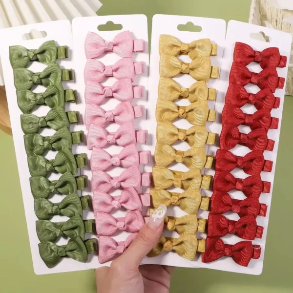BABY BOWS 20/40Pcs 2'' Solid Ribbon Bowknot Hair Clips for Kids Girls Handmade Candy Hairpin Barrette Headwear Hair Accessories - Image 3