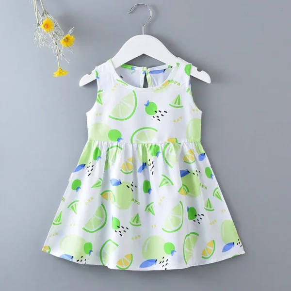 Casual Baby Girl Vest Cotton Infant Dress Toddler Sleeveless A-Line Pleated Kids Clothes Mini Princess Dress - Image 6