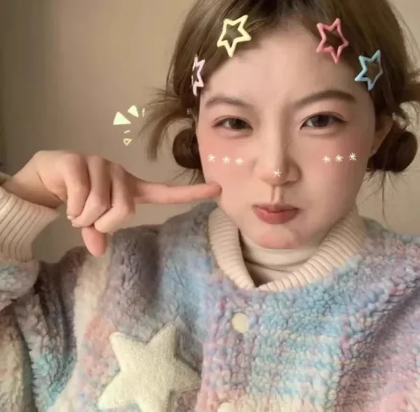 10/50pcs Colorful Kawaii Star Barrettes Y2K Sweet Girls BB Solid Star Hairclips Metal Snap Clip Headdress Hair Jewelry Gifts - Image 6