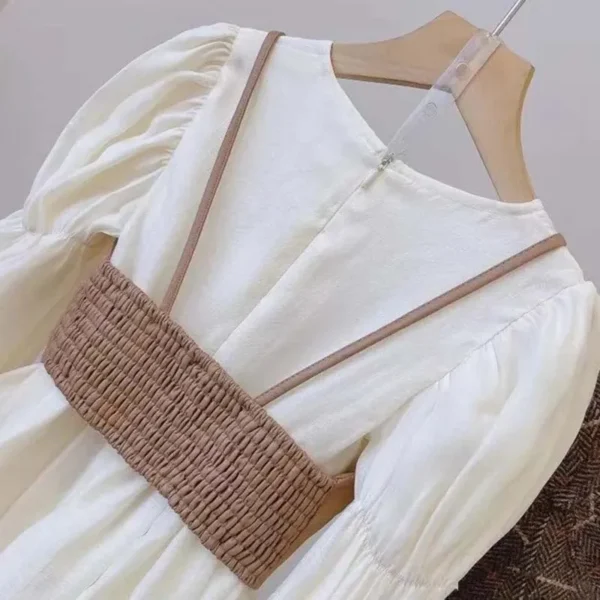 Spring Autumn Girls Dress Set Long Sleeve Children's Retro PU Leather Vest Dress Set Teenage Girls Clothing Suit 4 6 8 12Y - Image 4